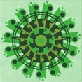 thumbnail image 1 of Ahgly Company Machine Washable Indoor Square Transitional Forest Green Area Rugs, 6' Square, 1 of 7
