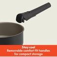 thumbnail image 3 of Bella 8 Piece Removable Handle Cookware Set, Fits-anywhere™ Kitchenware at EverGood™ Ceramic Nonstick Coating, Dishwasher & Oven Safe, All Stovetops Compatible, Glass Lids with Silicone Rims, Black, 3 of 7