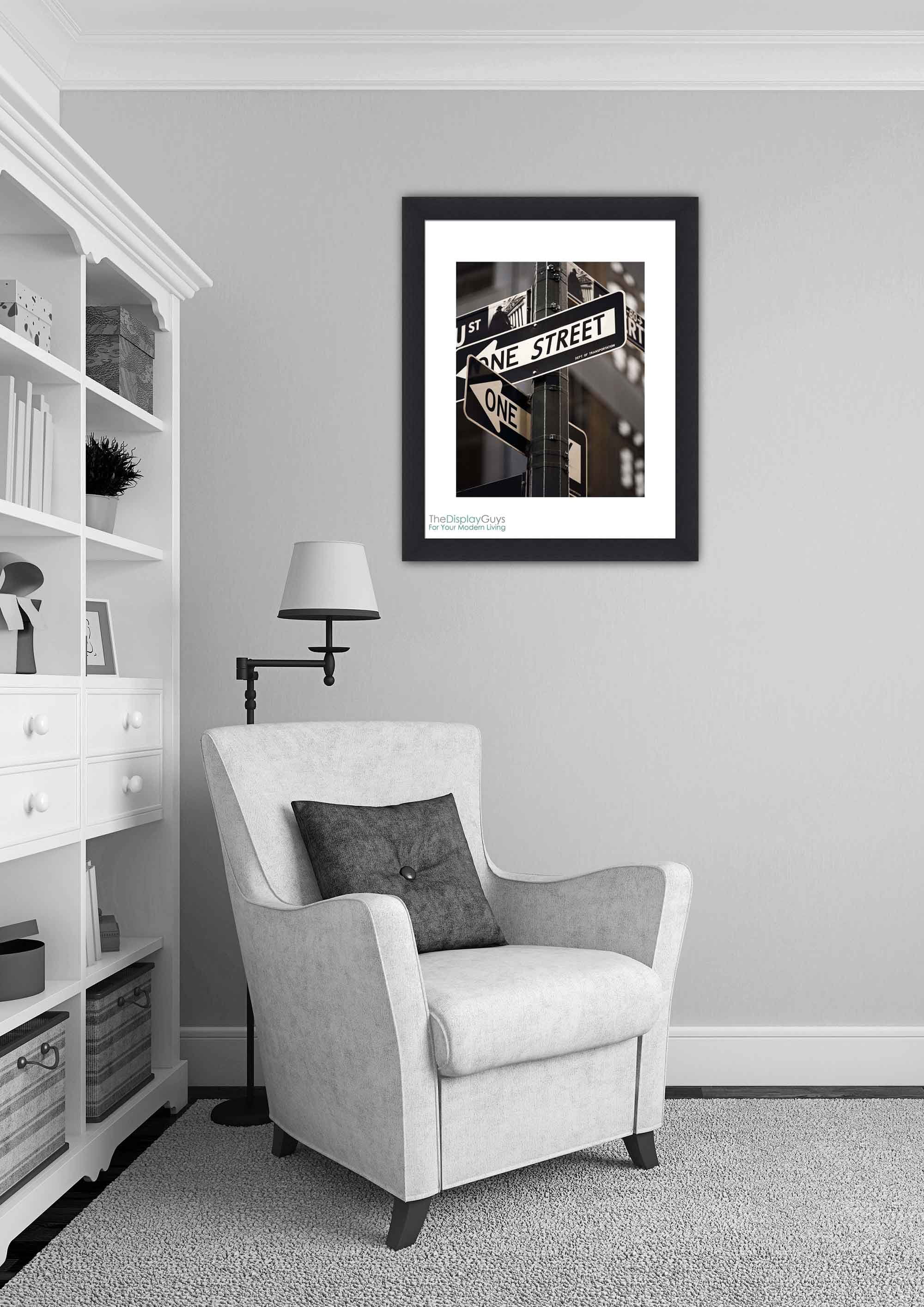 TheDisplayGuys value set of 6 Black 16x20 Picture Frames matted to 11x14 Photos, Plexiglass, Wall Hanging