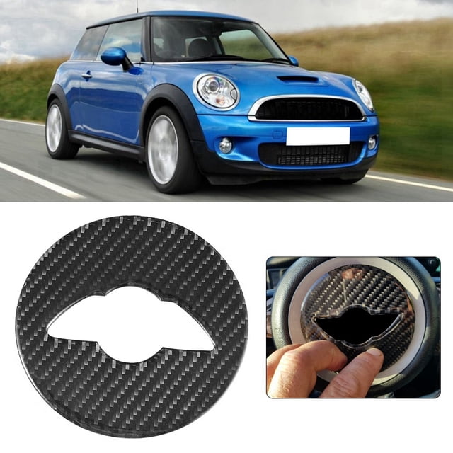 Emblema Decorativo Para Decoración Del Volante De Fibra De Carbono, Apto Para Mini F55 F56 F60, Decoración Del Panel De Botones Del Volante De Fibra De Carbono