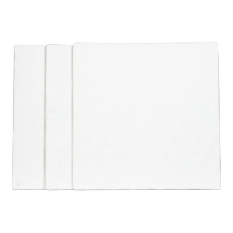 Mini Canvas Panels 6 x 6 inch Pack of 12 with Tiny Pine Wood Display Holder  Easels, Holdware Cotton Pre-Stretched Small Canvas Boards Blank Canvases  for Paintings Craft Small Acrylics Oil Art
