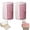 2 pc pink, variant on Cylindrical Roll-Up Quilt Storage Bag with Zipper, Self Compression Bedding Organizer, Large Capacity Oxford Cloth Comforter Storage Sack for Comforter, Blanket