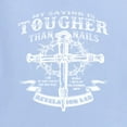 thumbnail image 3 of Wild Bobby, My Savior Is Tougher Than Nails Revelation 1:18, Inspirational Christian, Men Graphic Tee, Light Blue, X-Large, 3 of 5