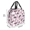 thumbnail image 2 of KLL Pineapple Flamingo Print Insulated Lunch Bag Women, Reusable Cute Tote Lunch Box for Adult & Men, Leakproof Cooler Lunch Bags for Work Office Travel Picnic, 2 of 5
