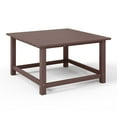thumbnail image 5 of WestinTrends Malibu Low Outdoor HDPE Square Patio Coffee Table, Dark Brown, 5 of 15