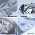 thumbnail image 3 of 100-count resealable large Mylar food storage bags, 6.3 inches by 9.5 inches stand-up bags, bulk resealable odor-proof aluminum foil silver bags with clear window kitchen storage edible packaging, 3 of 5