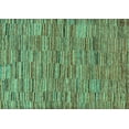 thumbnail image 1 of Ahgly Company Machine Washable Indoor Rectangle Abstract Turquoise Blue Modern Area Rugs, 2' x 4', 1 of 4