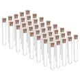thumbnail image 1 of Tubos de ensayo de plástico Uxcell de 6 ml con tapones de corcho, 40 piezas, tubos de 78x13 mm para uso en laboratorio, claros, 1 of 7