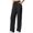 Black, variant on Women's Summer Solid Color Ice Narrow Wide Leg Pants