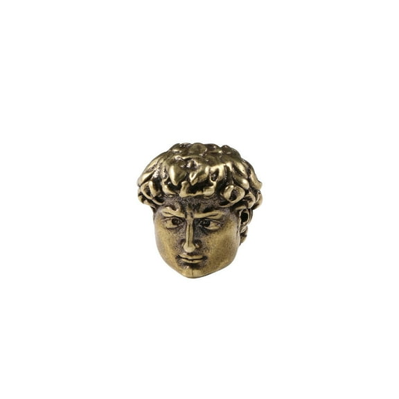 Brass Solid David's Head Sculpture Figurine Statue Home Ornament Collectibles
