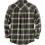 Legendary Whitetails Mens Buck Camp Flannel Shirt, Long Sleeve Plaid or Solid Heather Button Down, Casual Shirt for Men with Corduroy Cuffs and Collar