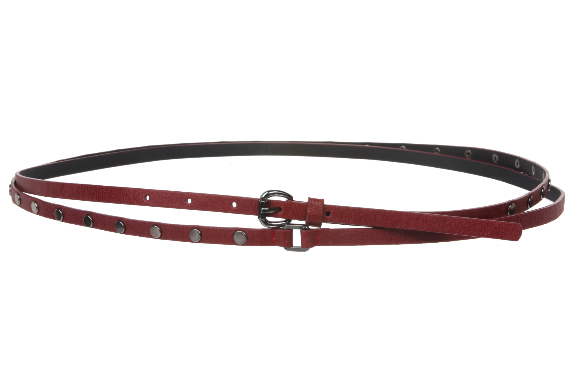6893 Three Row Grommets Fashion Jean Belt, Brown | Xl Three Row Grommets Fashion Jean Belt, Brown | XL 42~44  main image 3