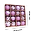 thumbnail image 3 of Christmas Ornaments, 16 Pcs 2.36 Inch Ball Decorations for Xmas Tree, Wreath Decor, New Year Party, Shatterproof Plastic Bulbs, 3 of 4