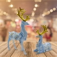 thumbnail image 5 of Baoblaze 2 Pieces Deer Figurines Desktop Ornament Resin Elk Statue Miniature Figurine for Blue, 5 of 8