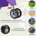 thumbnail image 4 of BestPet 3 Wheels Pet Stroller Dog Cat Stroller Folding Carrier Waterproof with Cup Holder (Purple), 4 of 7