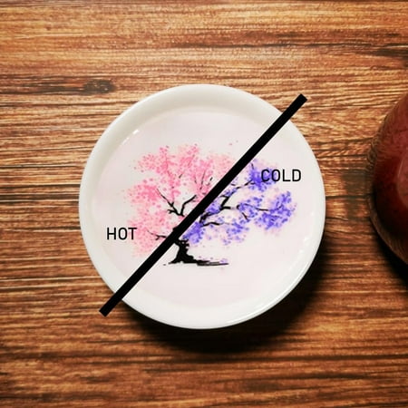

SunhillsgracePrinting Flower Changes When Hot or Cold Color Changing Ceramic Coffee Cup BowlGlass&Bottle