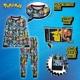 thumbnail image 4 of Set de pijamas Pokémon Pikachu para niños de 11 a 12 años, aplicación negra, 4 of 7
