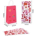 thumbnail image 2 of NexMint 8.6'' Red Gift Paper Bags with Handles and DIY Creative Stickers, 24Pcs Party Favor Bags and Gift Treat Bags for Valentines, Mothers Day, Birthdays, Baby Showers, 2 of 6