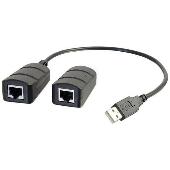 C2G 1 Port USB 2.0 Over Cat5/Cat6 Extender - USB Extension up to 150ft - 1 x Network (RJ-45) - 1 x USB - 150 ft Extended Range - ABS