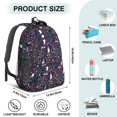 thumbnail image 5 of Bernese Mountain Dog and Floral Backpack for School, Cute School Bag with Adjustable Shoulder Straps and Padded Back, 16.9"x12.6"x5.9", 5 of 5