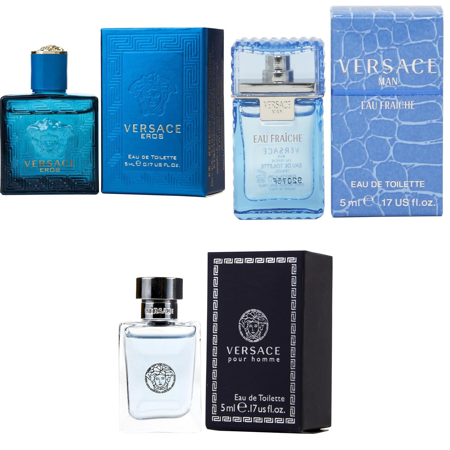 VERSACE Eros Eau de Toilette セット　ポシェット付き Versace Eros Men's Fragrance Gift Set - Eau De Toilette