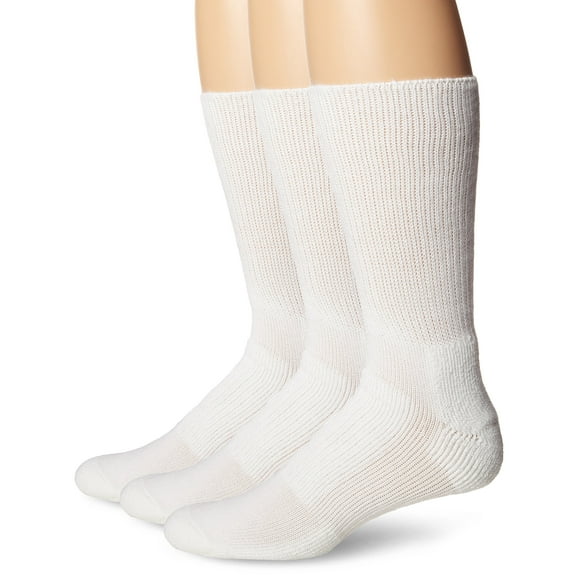 Thorlos Walking Crew 3-Pair Pack White LG (Men's Shoe 9-12.5, Women's Shoe 10.5-13)