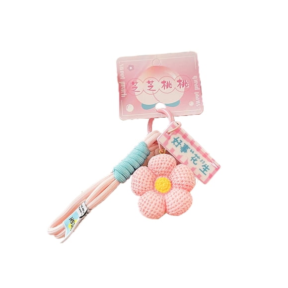 Llavero con colgante de dibujos animados Bewildely para mujer bolso de mano para niña portátil monedero decoración colgante Artesanía Flor HA074176-03