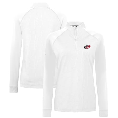 Women s Levelwear White Carolina Hurricanes Amethyst Insignia Core Quarter-Zip Jacket