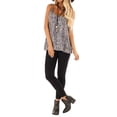 thumbnail image 3 of Qarigey Chaleco de mujer Camiseta sin mangas con estampado sexy Camiseta sin mangas con cuello en V, Gris, M Prendas para la parte del cuerpo Gris L, 3 of 6