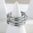 thumbnail image 2 of Stainless Steel 4-in-1 Stacking Wedding Bands Promise Anniversary Statement Ring, 2 of 2