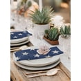 thumbnail image 6 of nqOlkjepod 4th of July Cloth Napkins Set of 8 Reusable Dinner Napkins, Vintage Independence Day Blue Star Cocktail Napkin Washable Table Napkins for Wedding/Holiday Party/Baby Shower 20"x20", 6 of 8