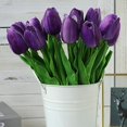 thumbnail image 2 of Mdesiwst 1Pc Real Touch Artificial Flowers Tulips Bouquet Party Home Wedding Fake Bridal Silk Accessory, 2 of 6