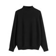 thumbnail image 5 of IROINNID On Sale Pullover Sweater for Women Winter Long Warm Round Neck Long Sleeve Turtleneck Loose Fit Knitwear Sweater,Black, 5 of 5