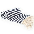 thumbnail image 2 of Striped Beach Towels | 100% Turkish Cotton | Soft & Quick Dry-Navy Blue, 2 of 10