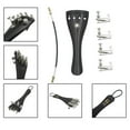 thumbnail image 2 of Violin Tailpiece 3 in 1 Ultra Composite Ebony Tailpiece with Rope & Fine Tuners Kit for 4/3 4/4 Violin Replacement Parts, 2 of 20