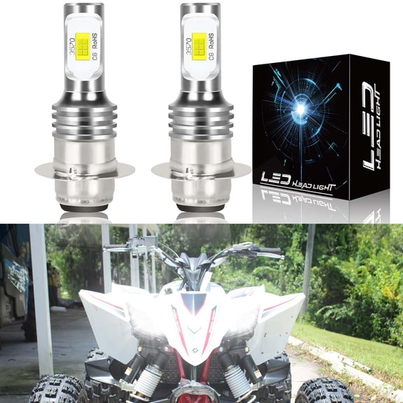 FZPJJNB For Yamaha YFZ450 YFZ 450 2004-2016 2017 2018 LED Headlights Bulb,P15D H6M,6000K White,C126