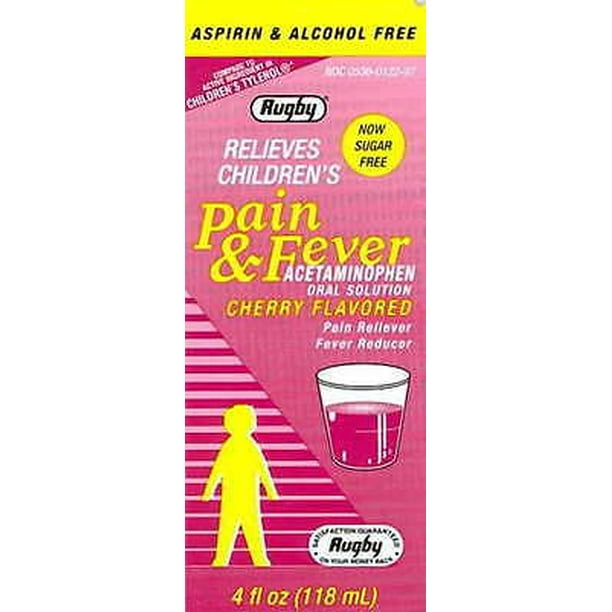 Rugby Children's Pain & Fever Reliever Cherry Flavor Oral Solution