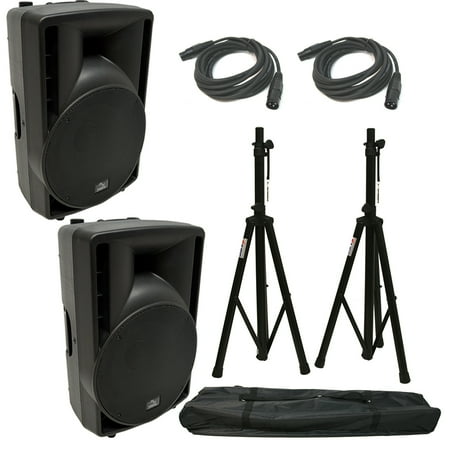 (2) Harmony Audio HA-C12A Pro DJ 12  Powered 800W PA Speaker XLR Cable (2) Stand price history on PriceWatchPro