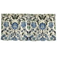 thumbnail image 7 of Yayeee Kitchen Curtains Tier Set of 2 Light Filtering 57"x24" Over Sink Window Panels, Blue Floral, 7 of 7