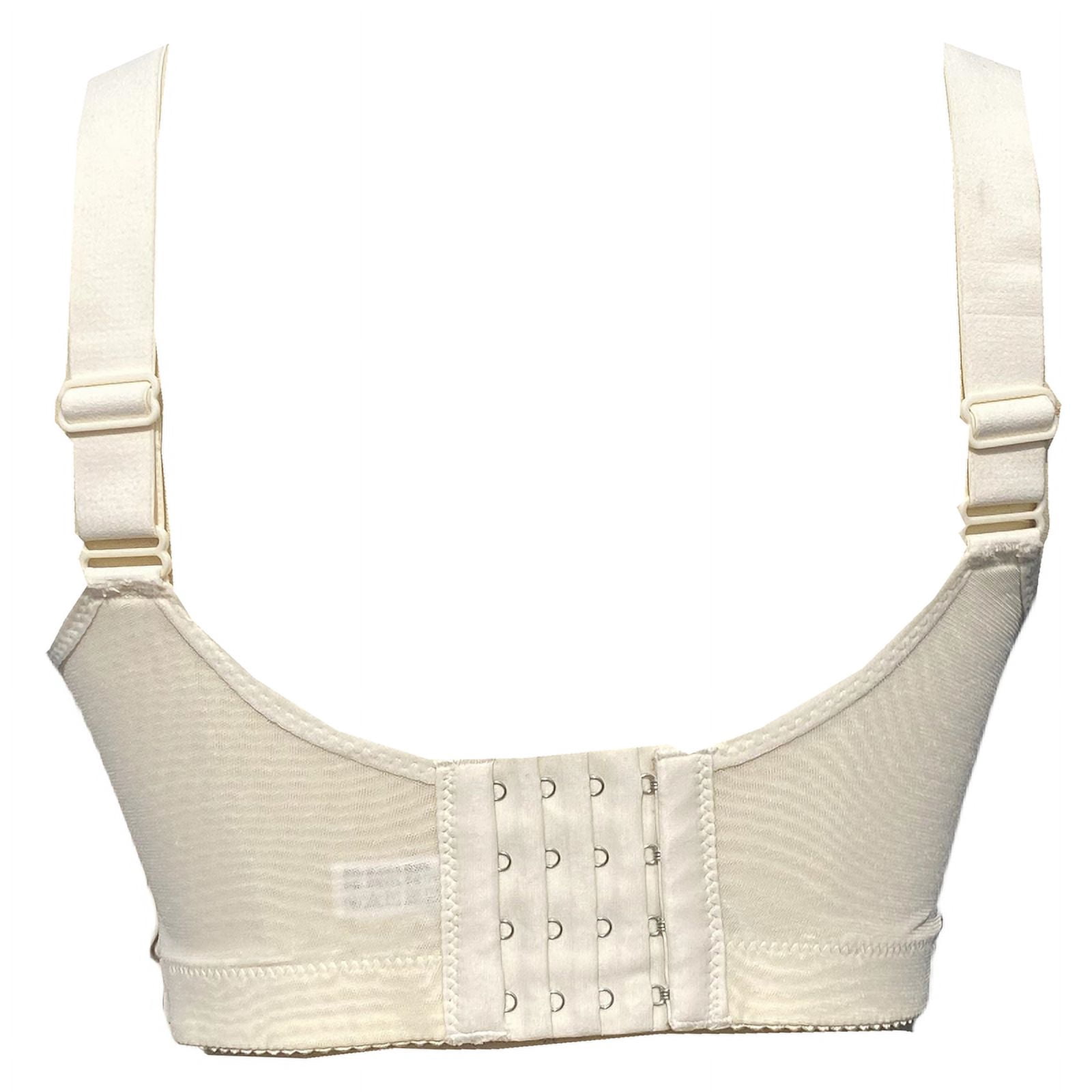 BIMEI Women Mastectomy Bra Breast Prosthesis with Pockets Wirefree Comfort Everyday Bra 2425,Beige,40B/C/D/E