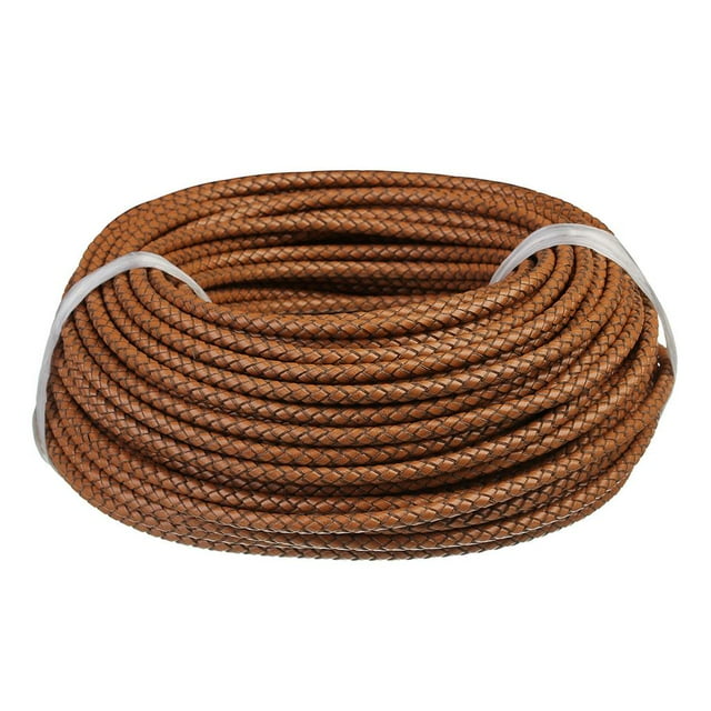 Cordones de cuero de 1 Metro BLESIY Fabricación Artesanal Marrón Cordón trenzado tejido