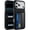 Black, variant on Dteck Hidden Wallet Back Case for iPhone 17 Pro Max,Shockproof TPU+PC Case with Credit Card Slot RFID Blocking Kickstand Cover,Blue