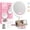 Whitepink, variant on Makeup Mirror with Lights and Magnification, Double-Sided 10X Magnifying Mirror, Portable Lighted Makeup Mirror with 3 Color Lights, Rechargeable Make up Mirror 3 in 1 Tabletop, Handheld, Hanging