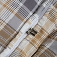thumbnail image 3 of NTBAY 3 Pieces Washed Cotton King Duvet Cover Set, Breathable Zipper Closure Comforter Cover Set for Kids, Yellow Plaid, 3 of 4