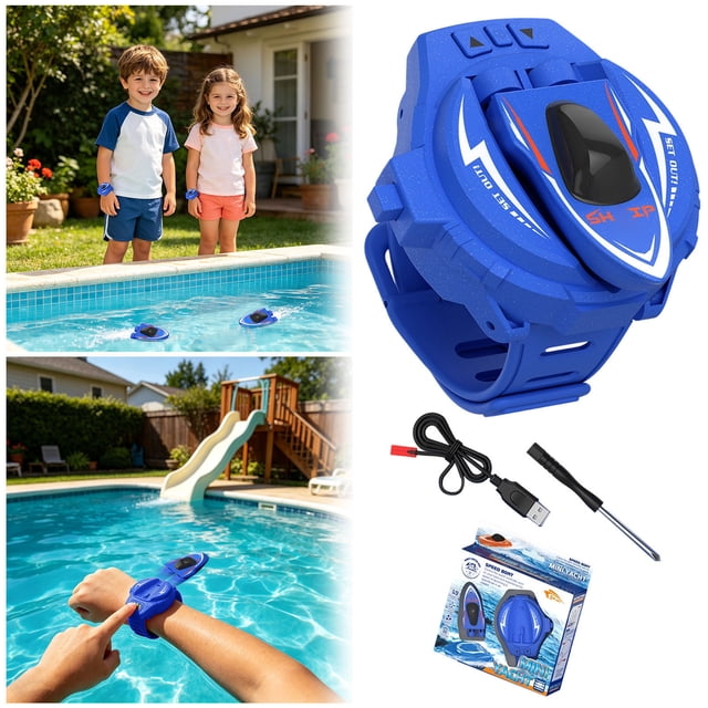 Outdor Remote Control Boat With Wristband Controller Portable RC For Pool Pond Lake Water Play