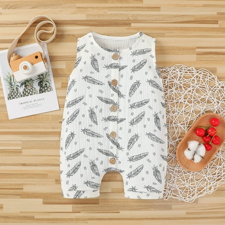 

Hunpta Baby Infant Boys Romper Linen Button Jumpsuit Outfits Summer Boys Romper&Jumpsuit