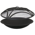 thumbnail image 1 of Sunnydaze Outdoor Replacement Steel Fire Pit Bowl with Spark Screen - Black - 23", 1 of 10