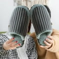 thumbnail image 3 of Corduroy House Slippers Home Bedroom Slide Slipper Shoes Comfy Winter Thermal Warm Slip on Shoe Trendy Gift Slippers, 3 of 6