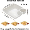 thumbnail image 5 of Sauce Separated Plate 4Pcs, 7.2 Inch Square Dipping Serving Trays for Chips, Salsa, Sushi, Veggie Platter, Reusable Dishwasher Safe for Party Buffet, 5 of 8