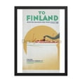 thumbnail image 5 of To Finland - Winter Sailings and Fares 1937/38 from the Finland Steamship Company Ltd. Framed Vintage Travel Poster, 5 of 11